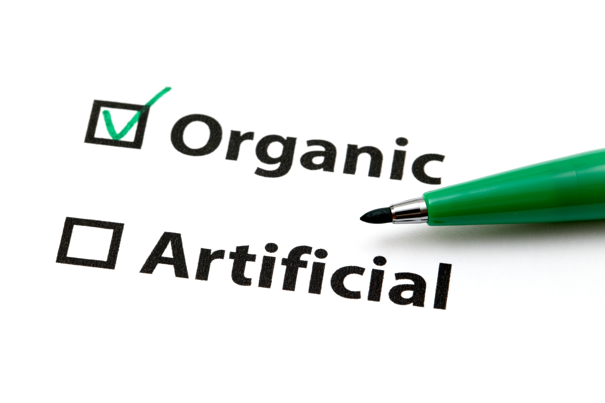Option for organic or artificial